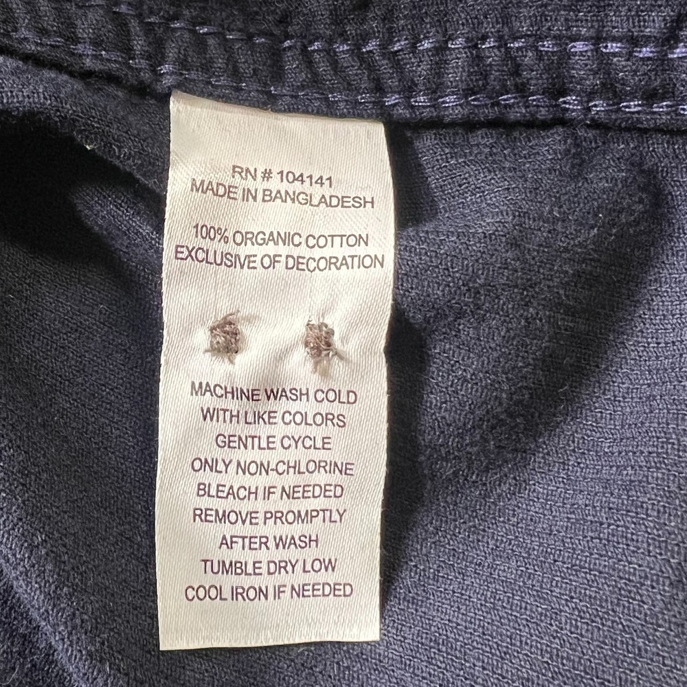 Alpine Design Cord Shirt Navy Size Men's XXL Outdoor Organic Cotton Corduroy 2XL - Picture 6 of 10